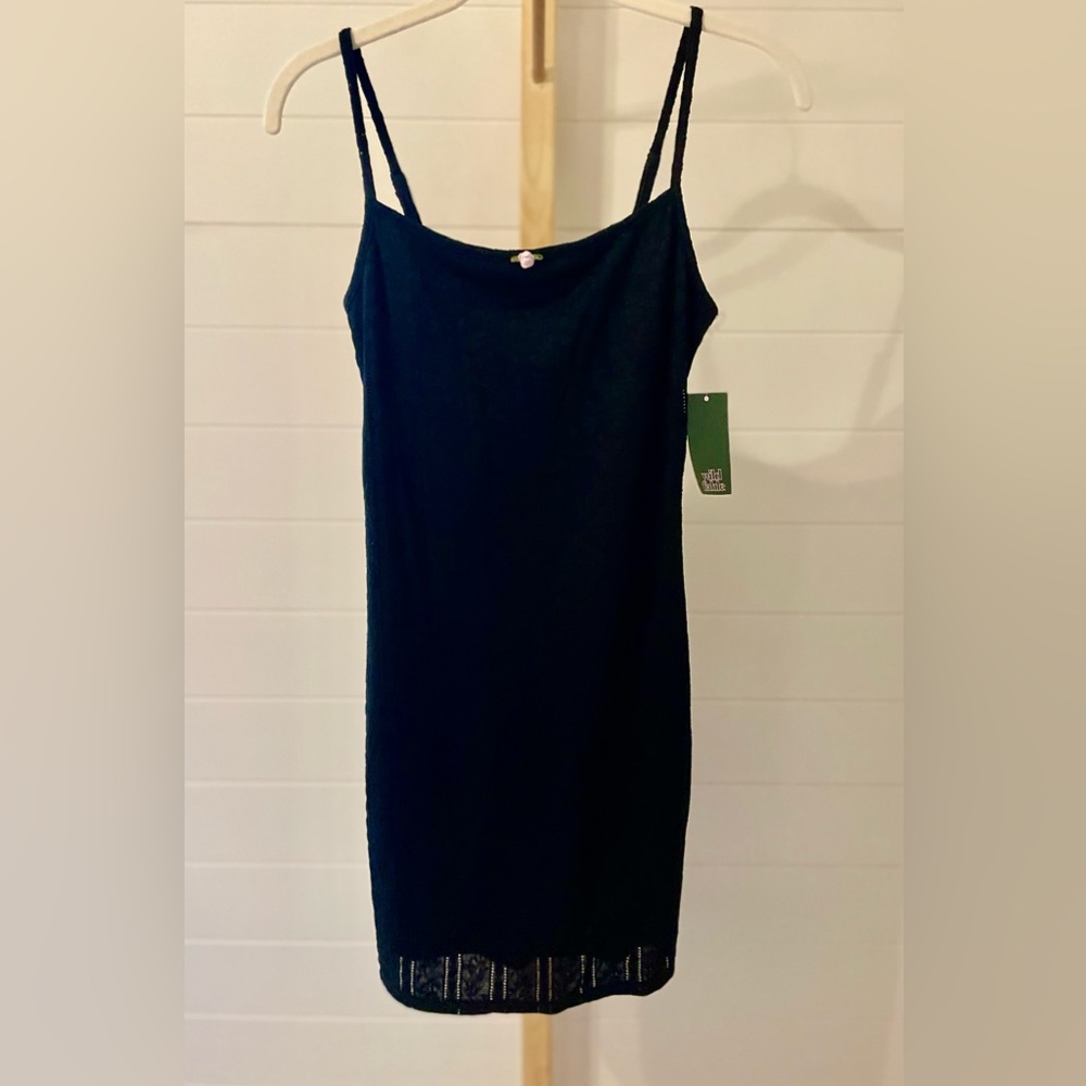Women's Rosette Lace Slip Mini Bodycon Dress - Wild Fable Black Size‎ S